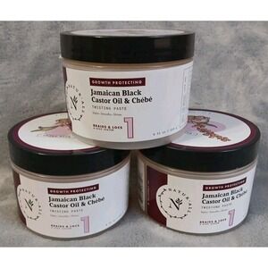 3 NaturAll Braids & Locs Jamaican Black Castor Oil Chebe Twisting Paste 8oz Each